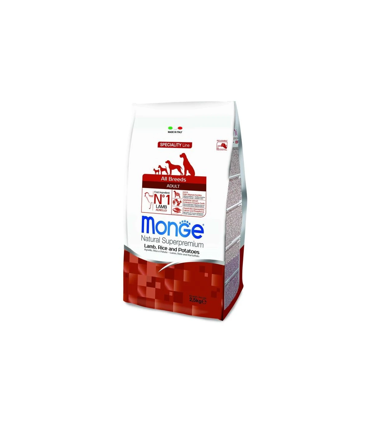 Monge Cane Adult All Breeds Agnello Riso E Patate 2,5 Kg 1 Monge Cane Adult All Breeds Agnello Riso E Patate 2,5 Kg