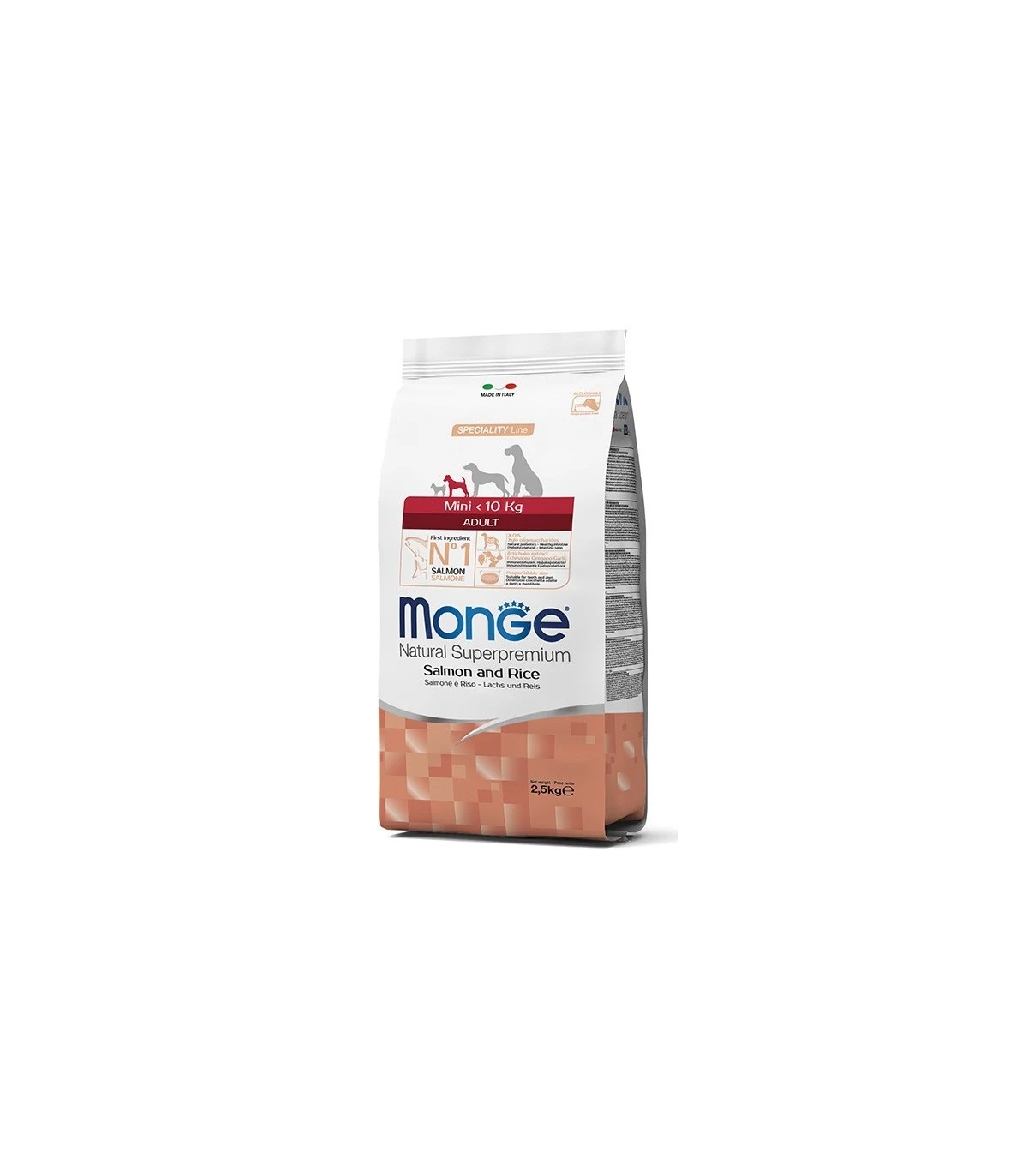 Monge Cane Adult Mini Salmone E Riso 2,5 Kg 1 Monge Cane Adult Mini Salmone E Riso 2,5 Kg