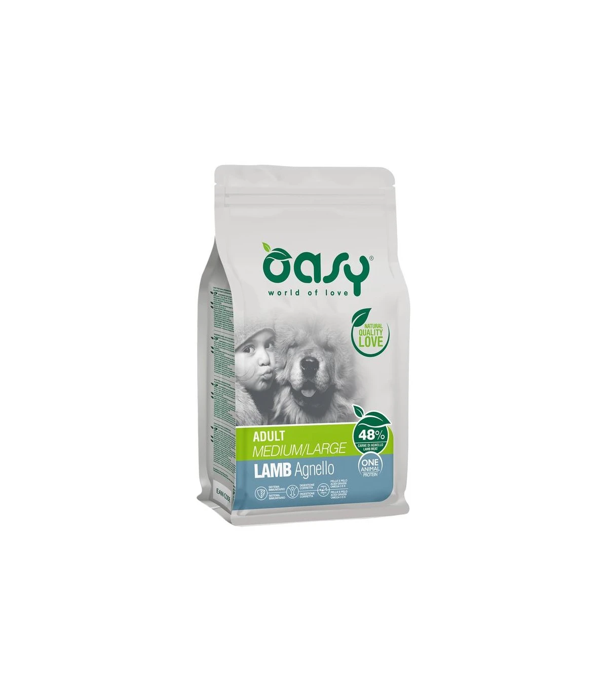 Oasy Cane Adult One Protein Medium Large Agnello 12 Kg 1 Oasy Cane Adult One Protein Medium Large Agnello 12 Kg