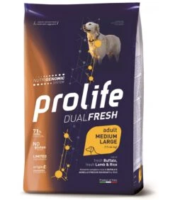 Prolife Cane Dualfresh Adult Bufalo Agnello & Riso Medium Large 2,5 Kg