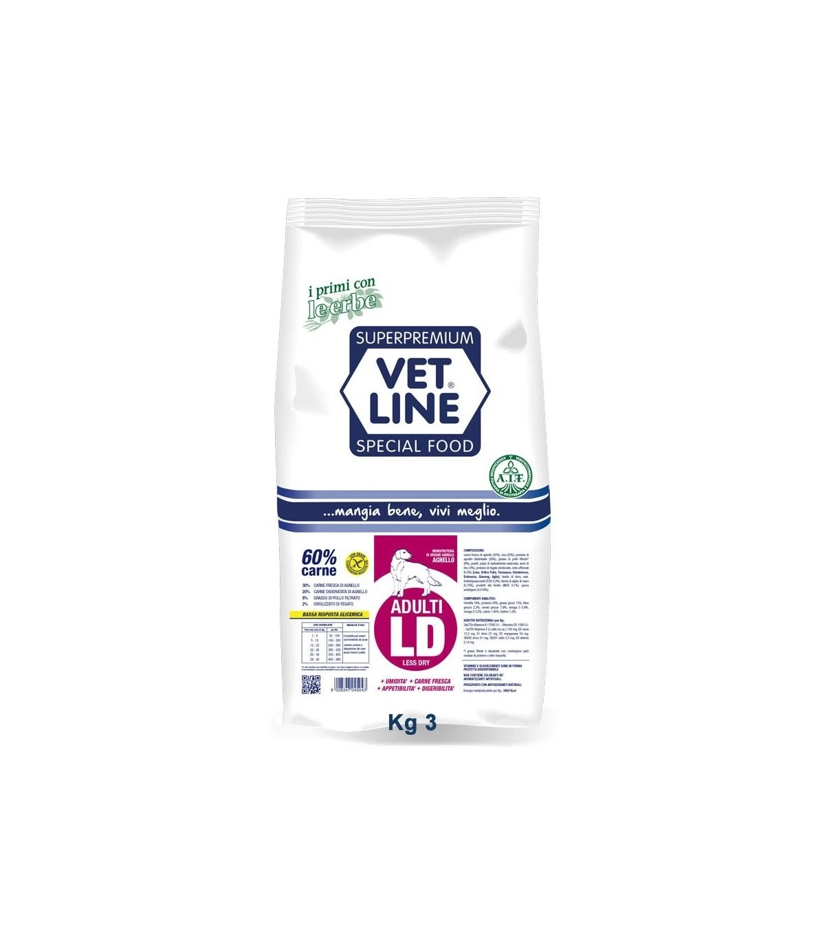Vet Line Cane Adulto Ld Agnello 3 Kg 1 Vet Line Cane Adulto Ld Agnello 3 Kg